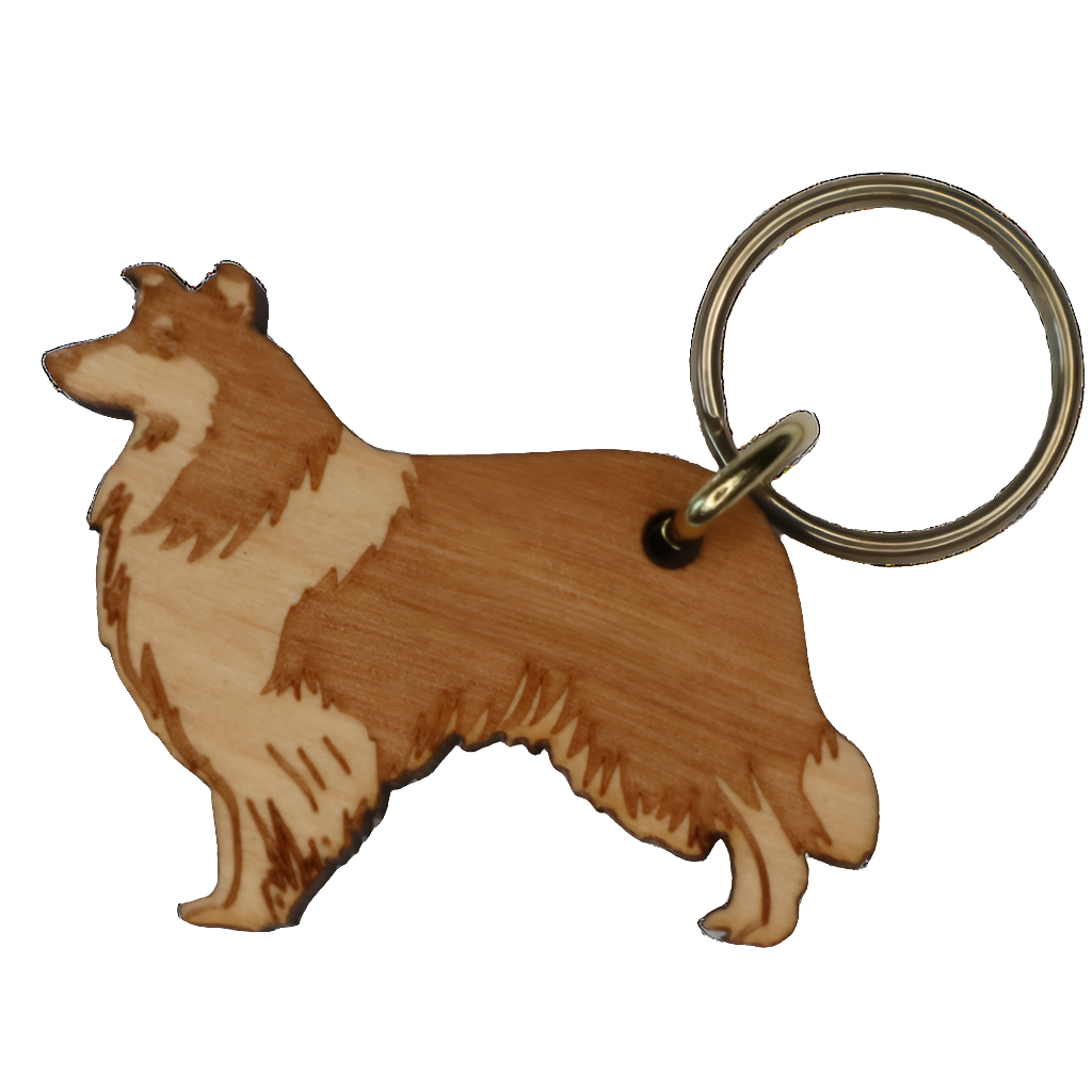 Collie pitkäkarvainen -avaimenperä