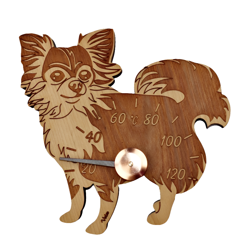 Chihuahua pitkäkarvainen -saunamittari