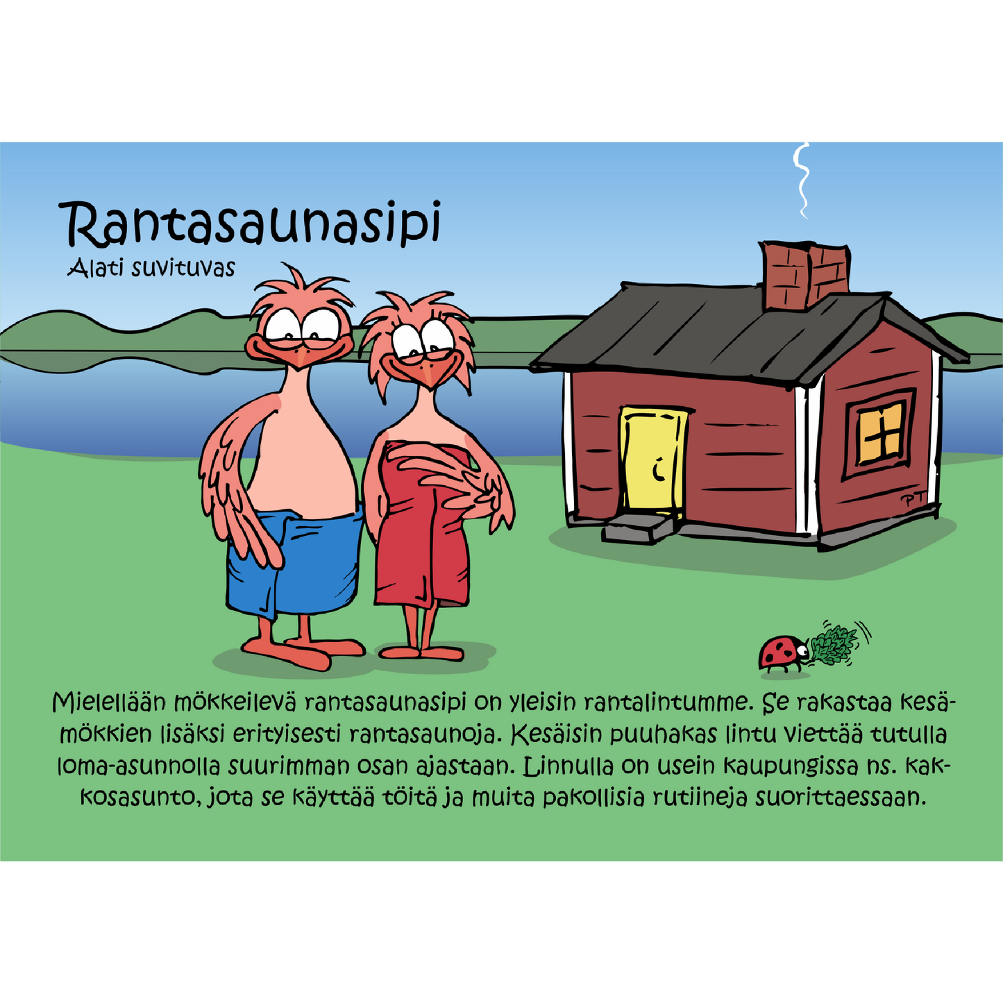 Rantasaunasipi (Alati suvituvas) -postikortti