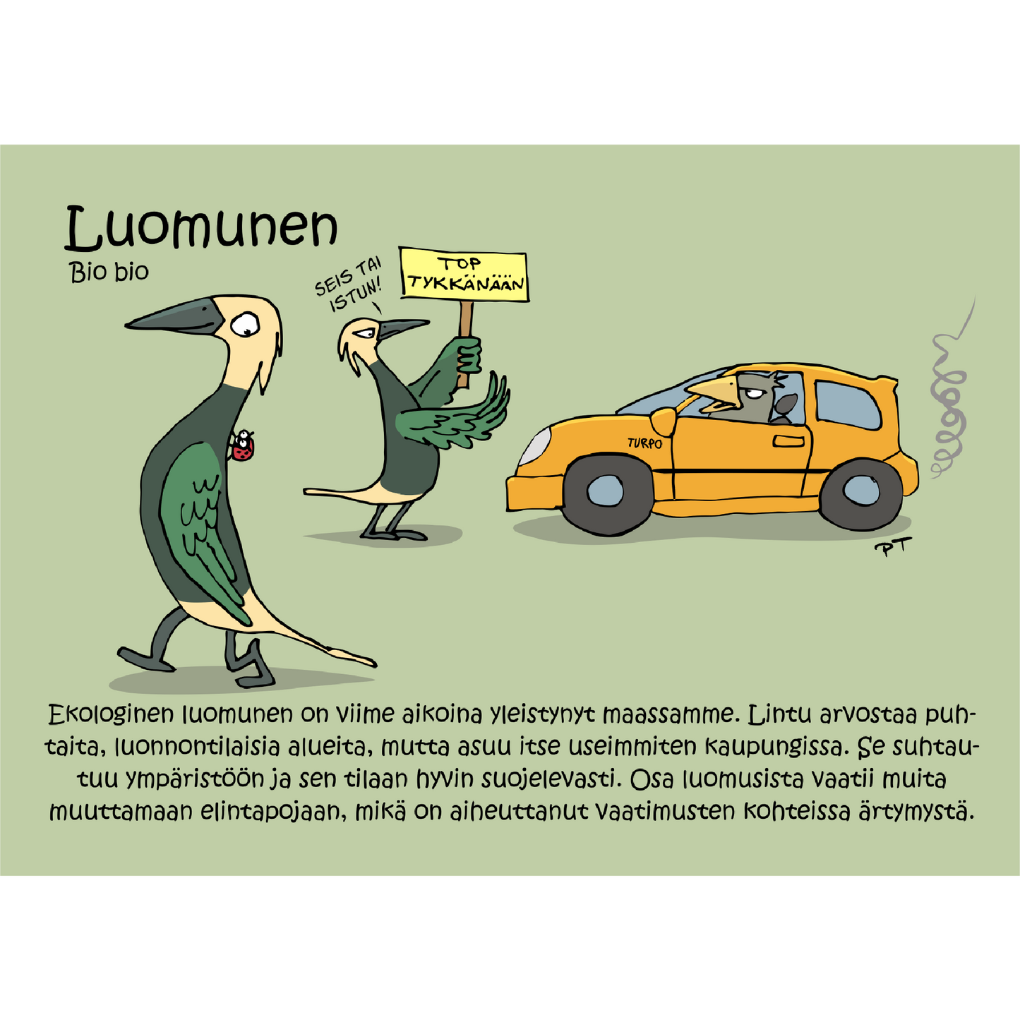 Luomunen (Bio bio) -postikortti