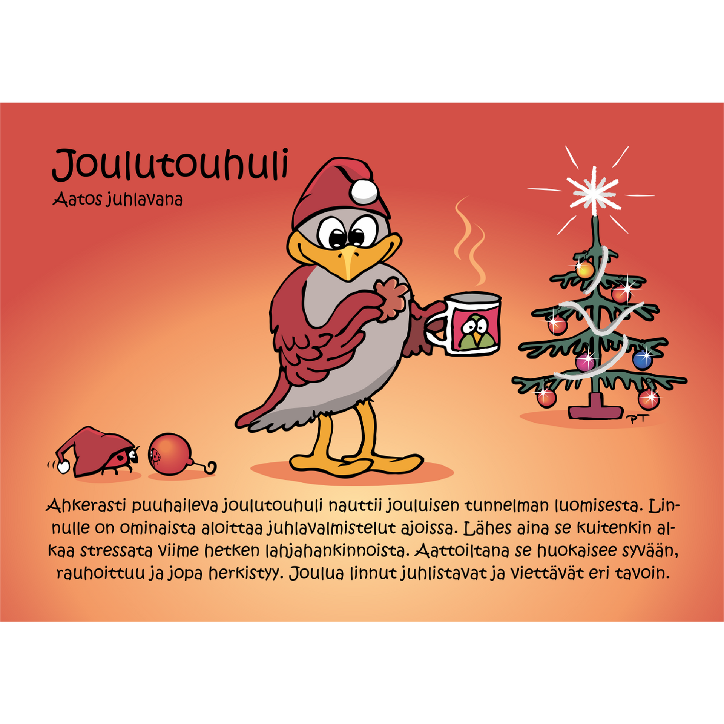 Joulutouhuli (Aatos Juhlavana) -postikortti