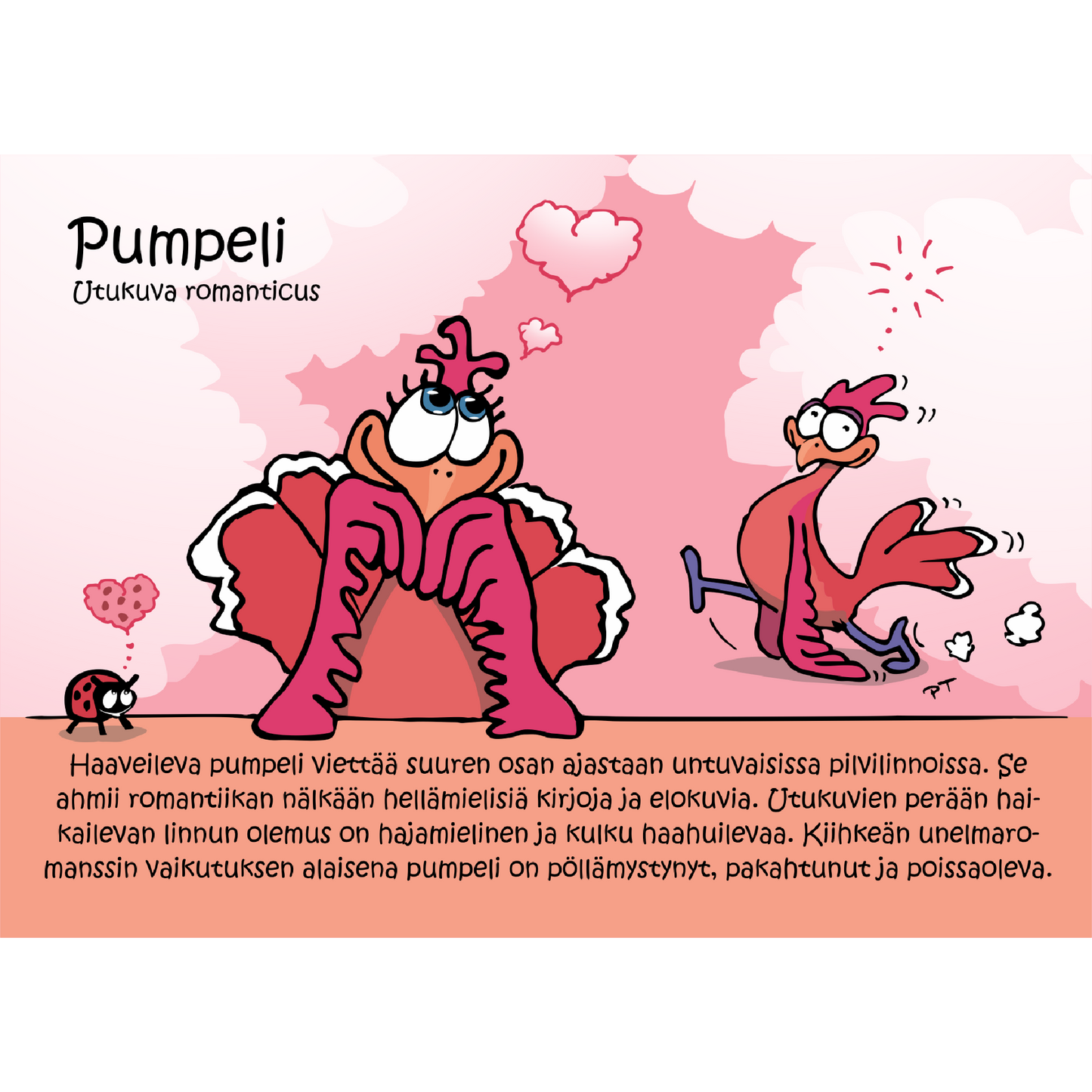 Pumpeli (Utukuva romanticus) -postikortti