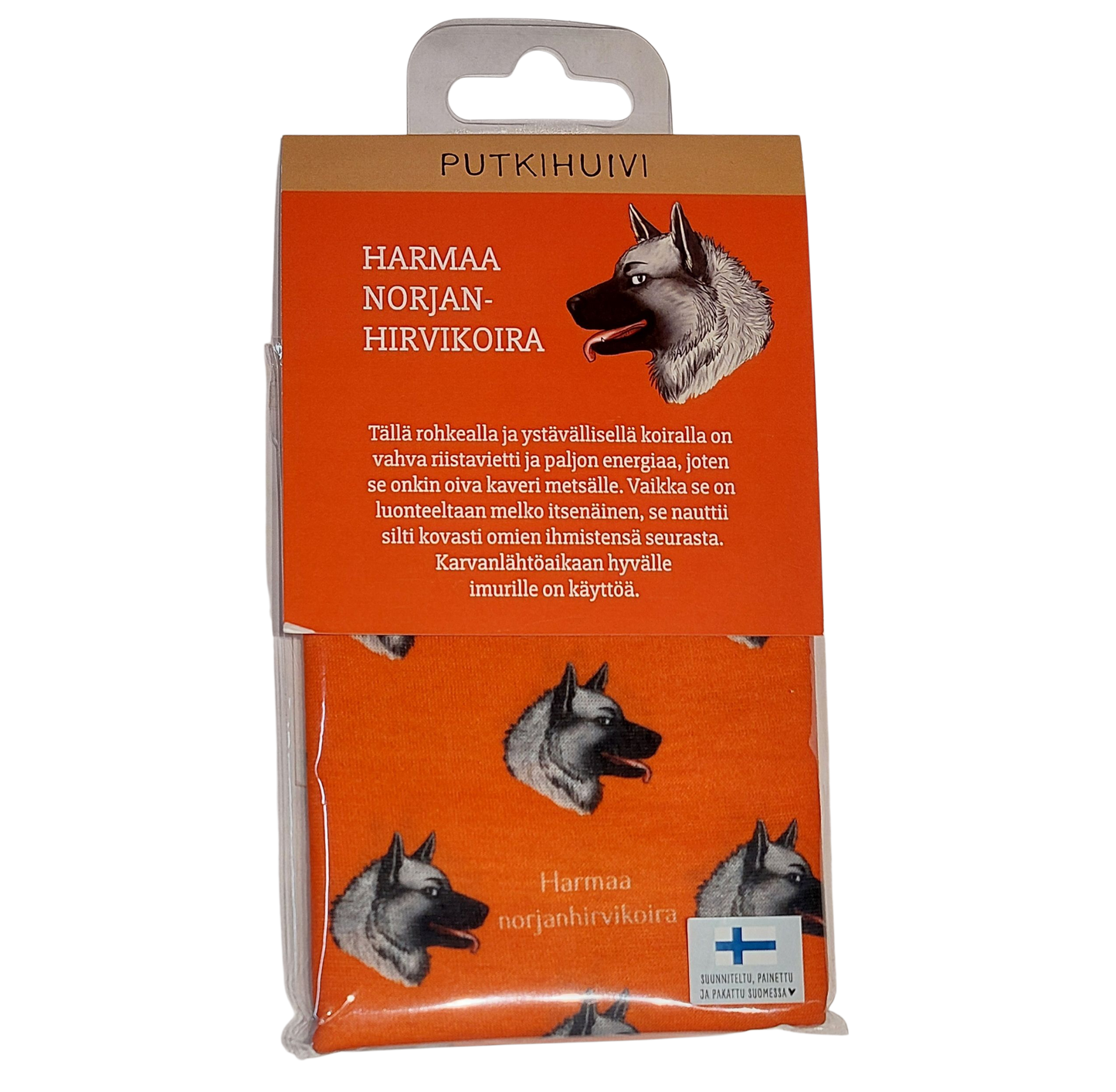 Harmaa Norjanhirvikoira -putkihuivi