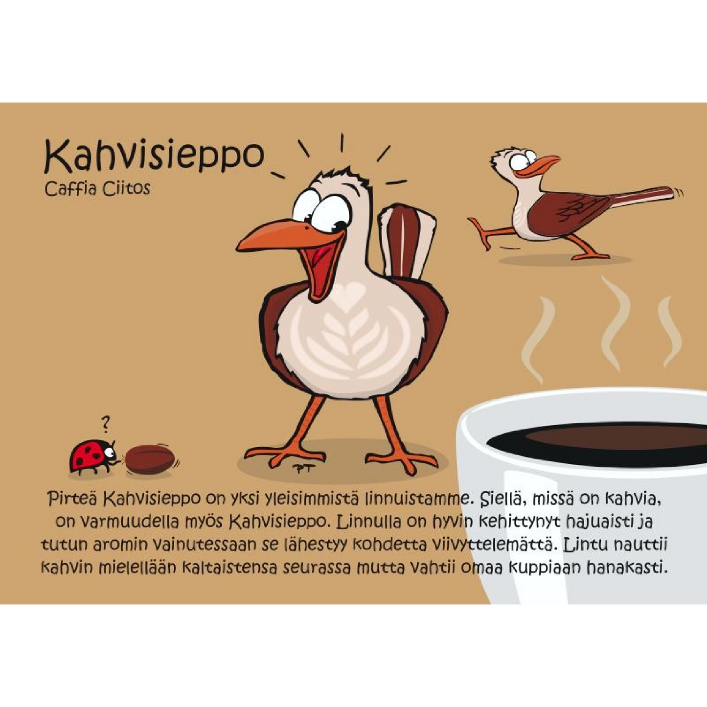 Kahvisieppo (Caffia ciitos) -postikortti