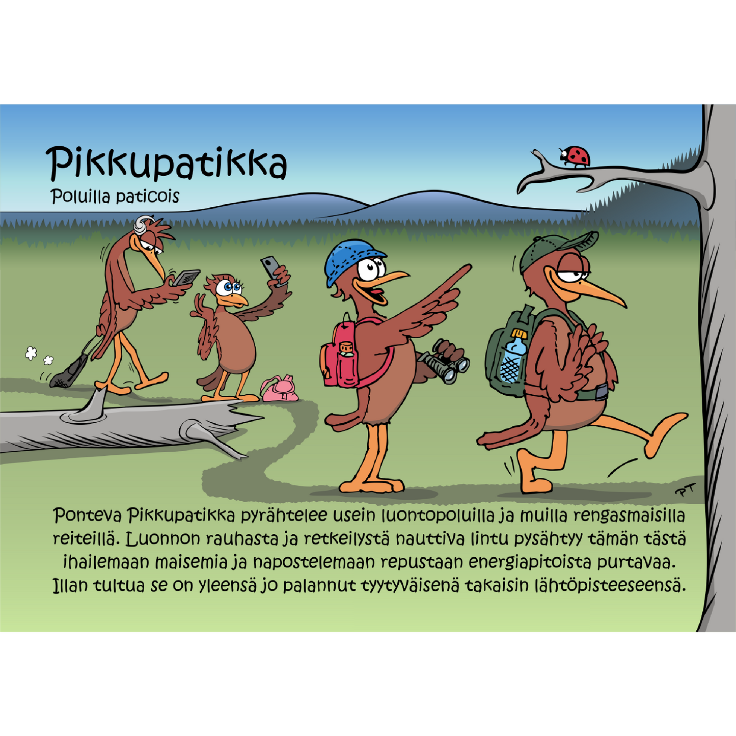 Pikkupatikka (Poluilla paticois) -postikortti