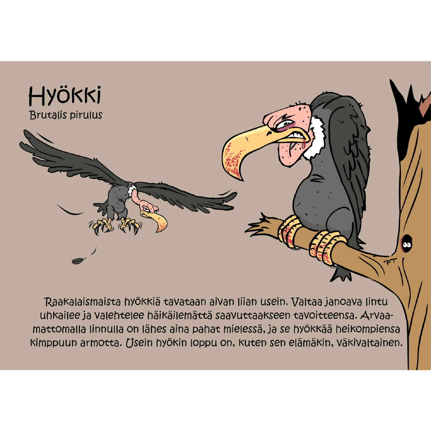 Hyökki (Brutalus Pirulus) -postikortti