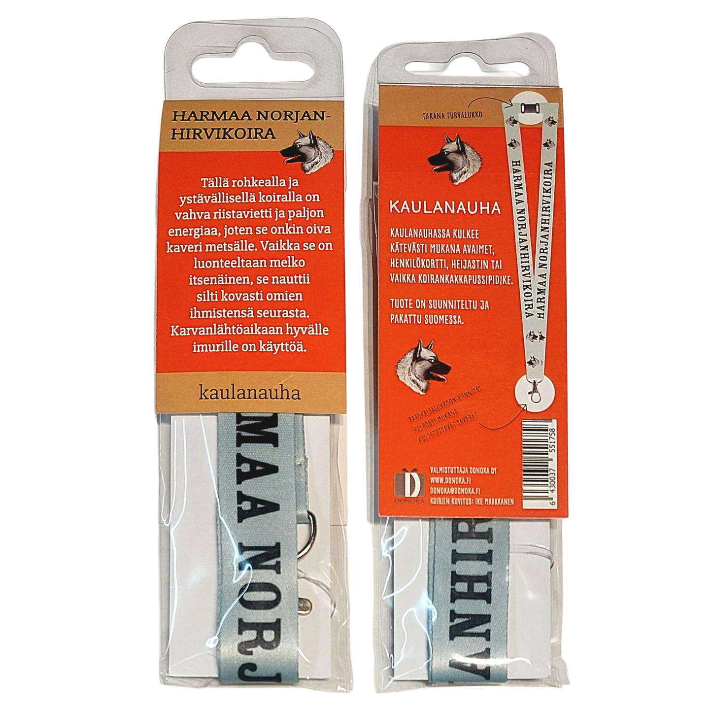 Harmaa norjanhirvikoira -kaulanauha