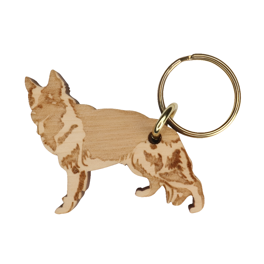 Saksanpaimenkoira pitkäkarvainen -avaimenperä