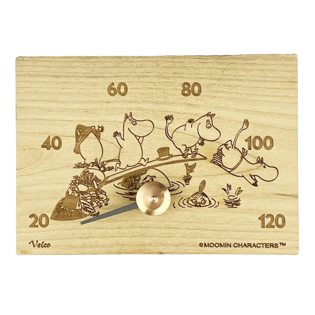 Muumiperhe uimassa -saunamittari