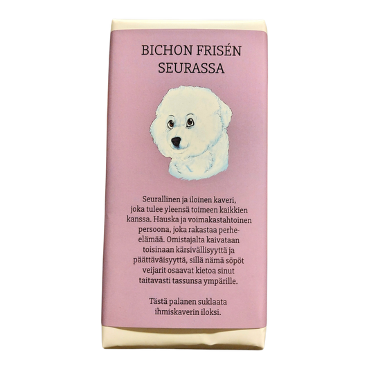 Bichon frisén seurassa -suklaa 100g
