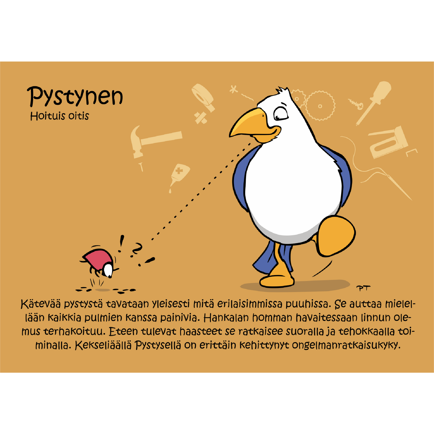 Pystynen (Hoituis oitis) -postikortti