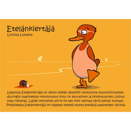 Etelänkiertäjä (Locoisa Lomailia) -postikortti