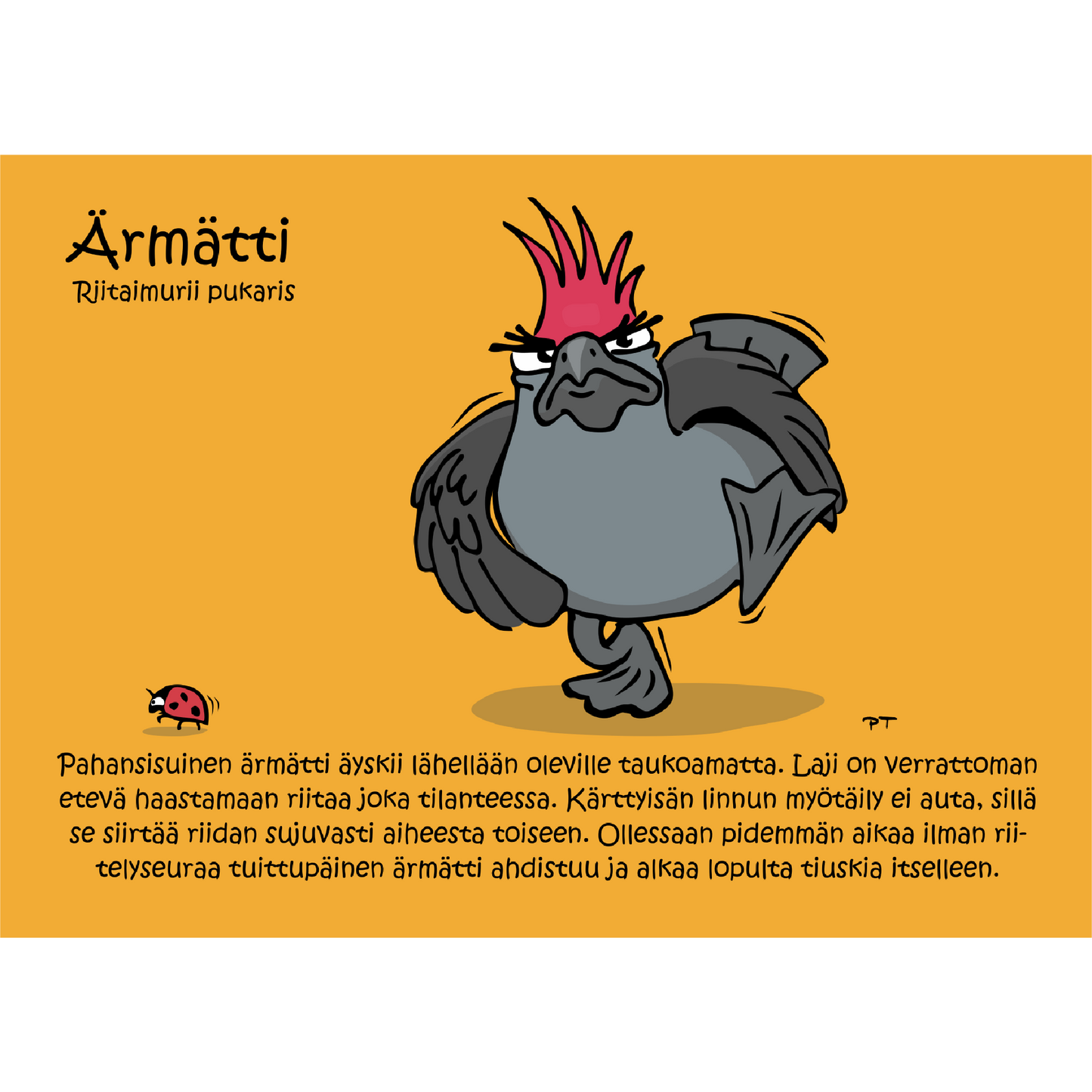 Ärmätti (Riitaimurii pukaris) -postikortti