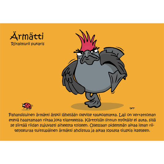 Ärmätti (Riitaimurii pukaris) -postikortti