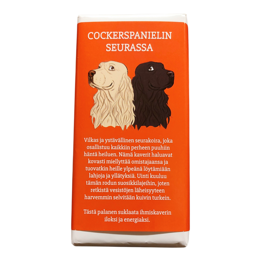 Cockerspanielin seurassa -suklaa 100g