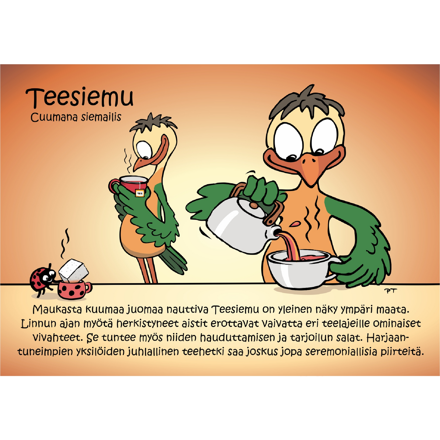 Teesiemu (Cuumana siemailis) -postikortti