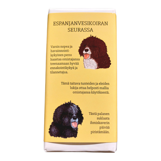 Espanjanvesikoiran seurassa -suklaa 100g