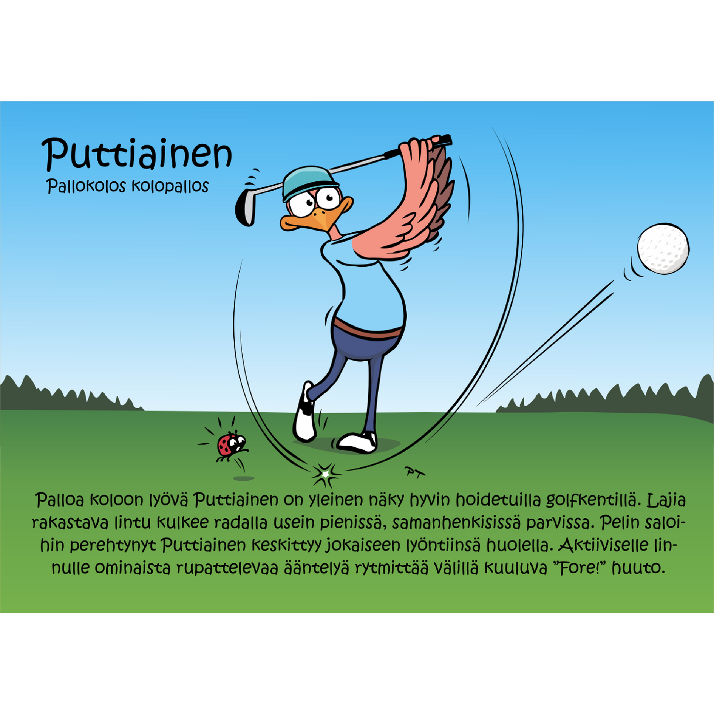 Puttiainen (Pallokolos kolopallos) -postikortti