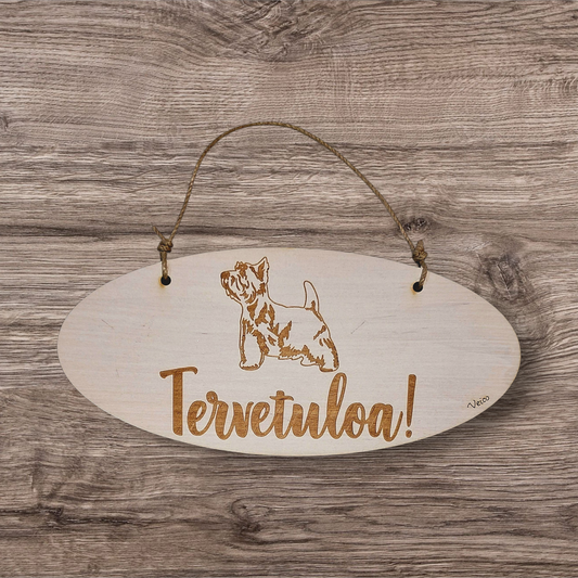 Valkoinen länsiylämaanterrieri -oviopaste