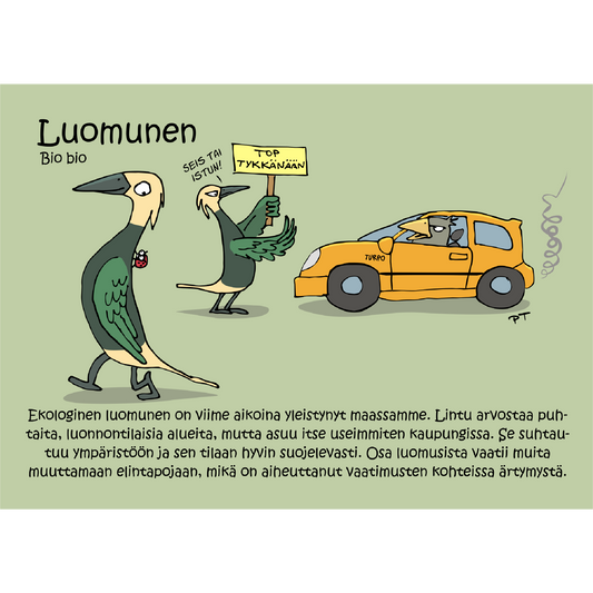 Luomunen (Bio bio) -postikortti