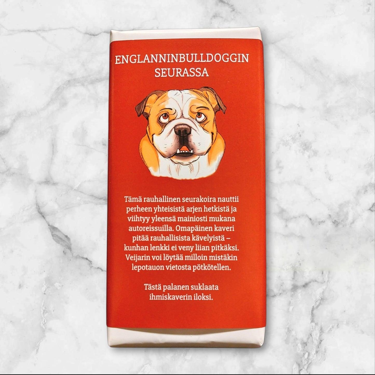 Englanninbulldoggin seurassa -suklaa 100g