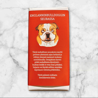 Englanninbulldoggin seurassa -suklaa 100g