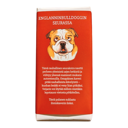 Englanninbulldoggin seurassa -suklaa 100g
