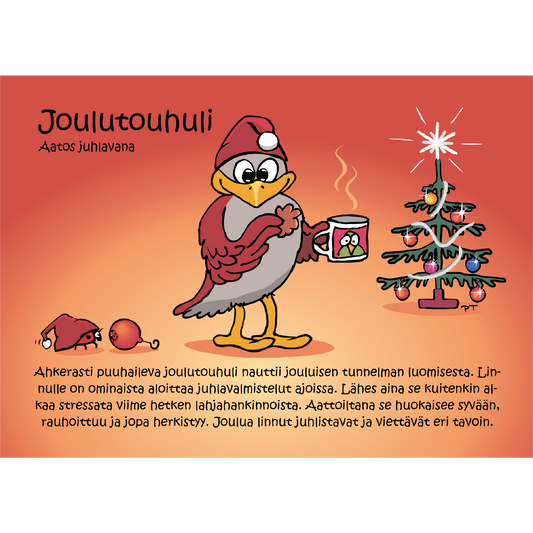 Joulutouhuli (Aatos Juhlavana) -postikortti