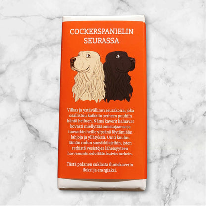 Cockerspanielin seurassa -suklaa 100g