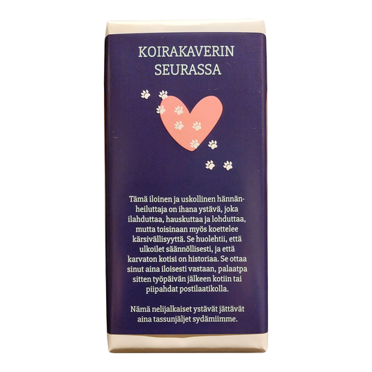 Koirakaverin seurassa -suklaa 100g