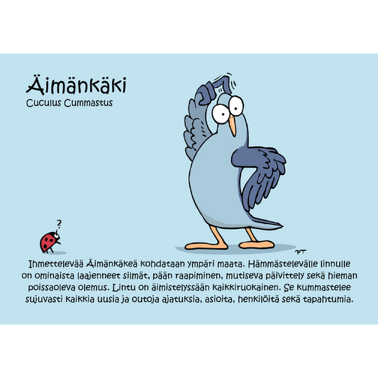 Äimänkäki (Cuculus Cummastus) -postikortti