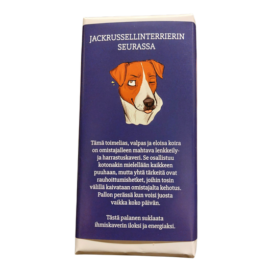 Jackrusselinterrierin seurassa -suklaa 100g