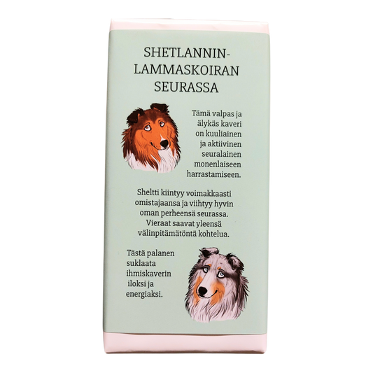 Shetlanninlammaskoiran seurassa -suklaa 100g
