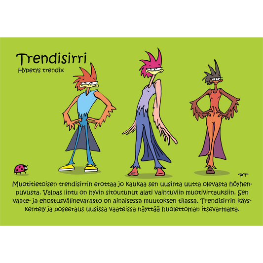 Trendisirri (Hypetys trendix) -postikortti