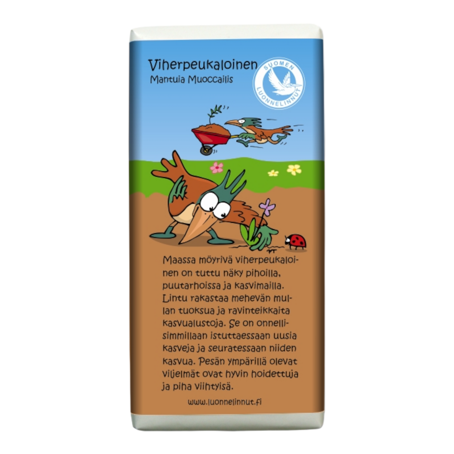 Viherpeukaloinen (Mantuia muoccailis) -suklaa 100g