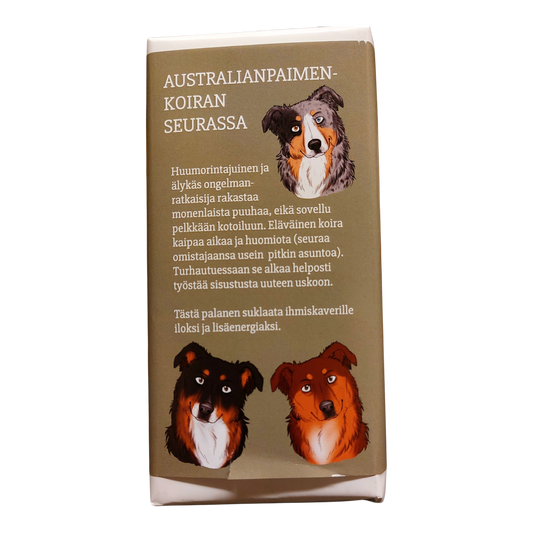 Australianpaimenkoiran seurassa -suklaa 100g
