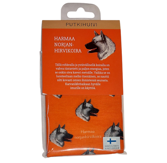 Harmaa Norjanhirvikoira -putkihuivi