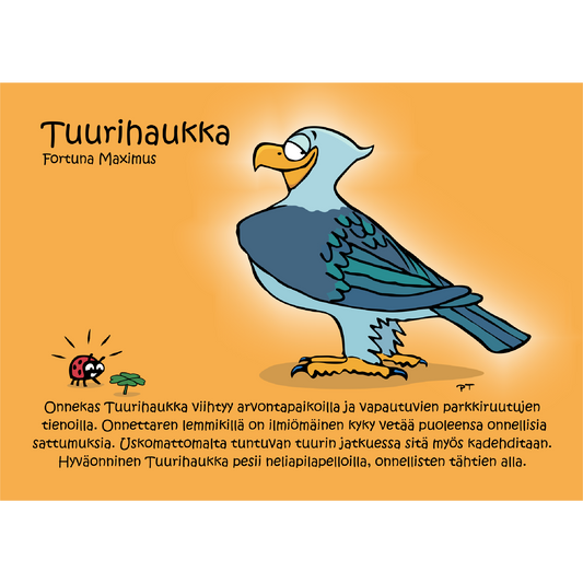 Tuurihaukka (Fortuna Maximus) -postikortti
