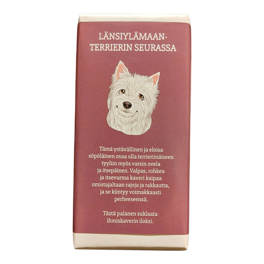 Länsiylämaanterrierin seurassa -suklaa 100g