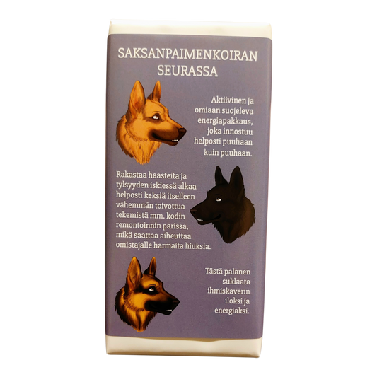 Saksanpaimenkoiran seurassa -suklaa 100g