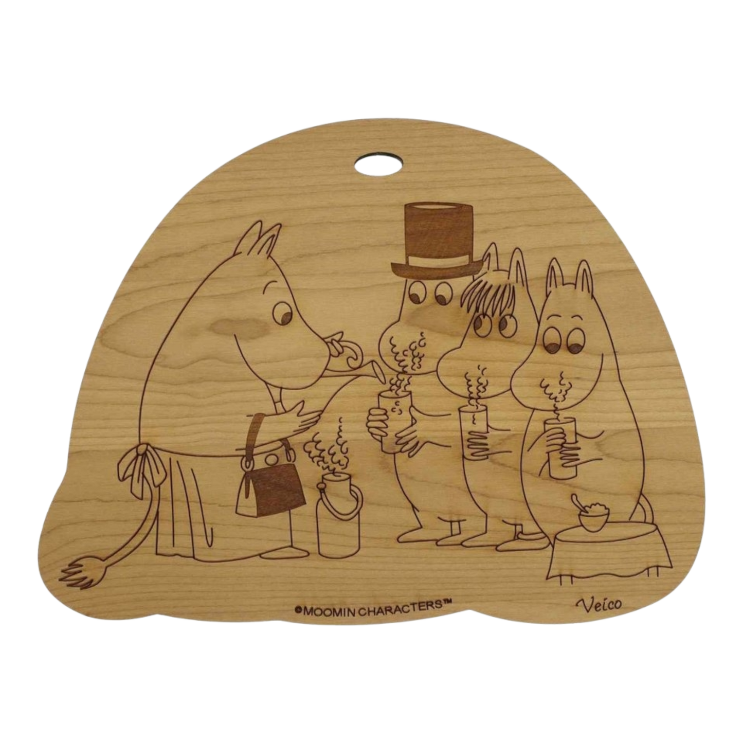 Muumiperhe ja kuuma juoma -pannunalunen