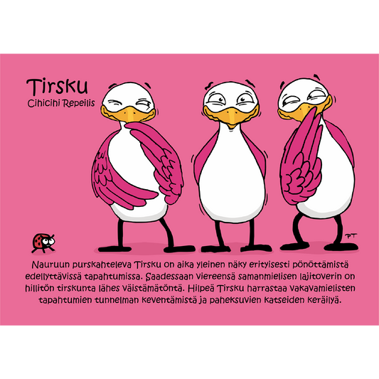 Tirsku (Cihicihi Repeilis) -postikortti