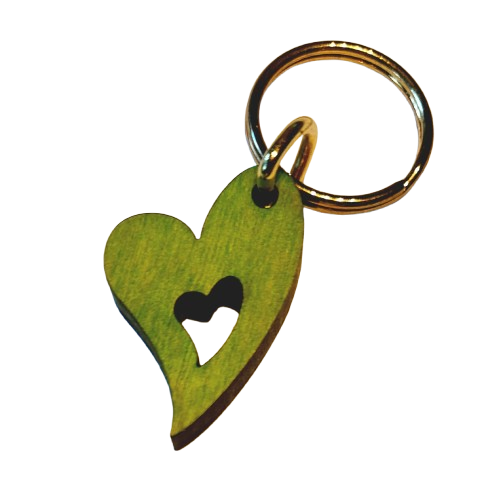 Sydän -avaimenperä (vihreä)