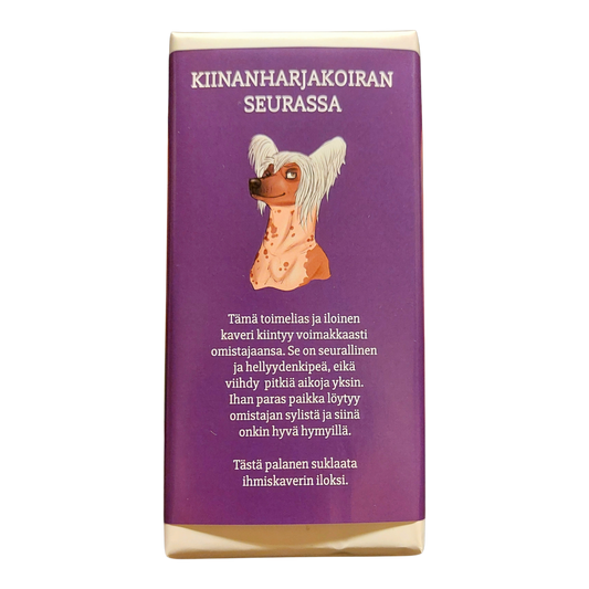 Kiinanharjakoiran seurassa -suklaa 100g