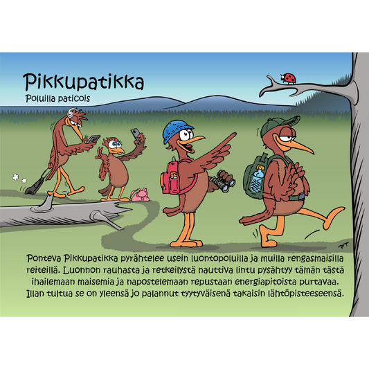 Pikkupatikka (Poluilla paticois) -postikortti