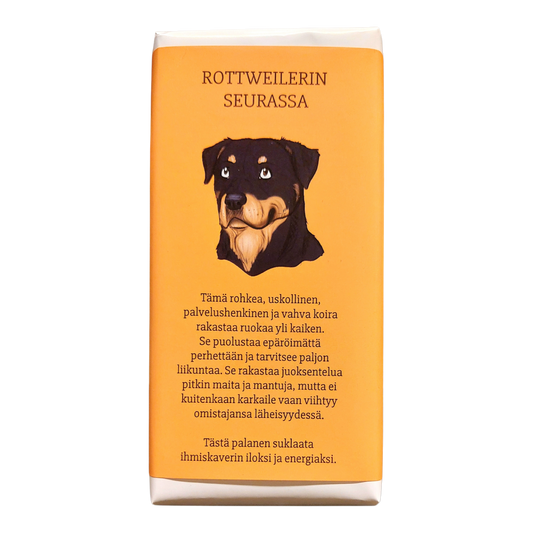 Rottweilerin seurassa -suklaa 100g
