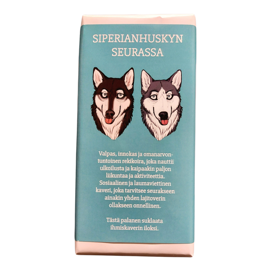 Siperianhuskyn seurassa -suklaa 100g