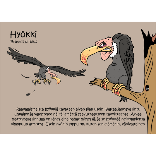 Hyökki (Brutalus Pirulus) -postikortti