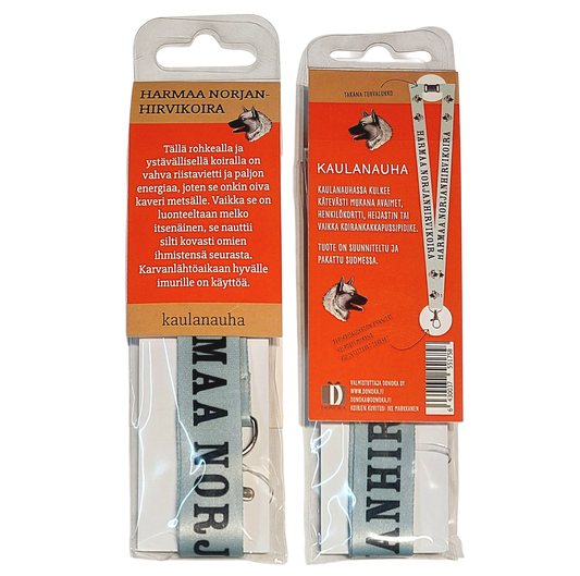 Harmaa norjanhirvikoira -kaulanauha